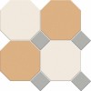 Керамическая Metlah.Store Мозаика Йорк A47 Сетка Октагон Бежевый И Белый/Квадрат Серый 305x305