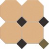 Керамическая Metlah.Store Мозаика Йорк A51 Сетка Раскладка Йорк А51: Бежевый Октагон 151 × 151 Мм; Чёрный Квадрат 53 × 53 Мм; Зелёный Квадрат 53 × 53 Мм. 151x151