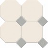 Керамическая Metlah.Store Мозаика Йорк A64 Сетка Раскладка Йорк А64: Белый Октагон 151 × 151 Мм; Серый Квадрат 53 × 53 Мм. 151x151
