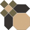 Матовый Metlah.Store Мозаика Варвик ВА3 Сетка Октагон Бежевый/Квадрат Зеленый И Бежевый/Гексагон Чёрный 228x228