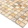 Мраморная Natural Mosaic Adriatica Мозаика Травертин полированная 7M091-25P чип 25х25 — фото 2