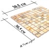 Мраморная Natural Mosaic Adriatica Мозаика Травертин полированная 7M091-25P чип 25х25 — фото 6