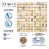 Мраморная Natural Mosaic Adriatica Мозаика Травертин полированная 7M091-25P чип 25х25 — фото 9