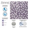 Стеклянная Natural Mosaic Ice flowers Мозаика Стекло глянцевая ICE-03 чип 15х15 — фото 10