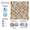Стеклянная Natural Mosaic KOBE (KBE) Мозаика Стекло+Кварц микс KBE-06 (FT-01-23) чип 23х23 — фото 2