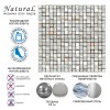 Стеклянная Natural Mosaic PASTEL (PST) Мозаика Стекло+Металл микс PST-034 чип 15х15 — фото 2