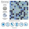 Стеклянная Natural Mosaic Steppa Мозаика из стекла STP-BL022UZ, стекло синий, голубой, поверхность глянцевая 31,5x31,5 — фото 9