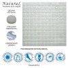 Стеклянная Natural Mosaic Steppa Мозаика из стекла STP-WH002-L, стекло белый, поверхность глянцевая 31,5x31,5 — фото 12