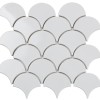 Керамическая Ceramic Orro mosaic WHITE SCALES 25.9х27.3 полированная, чип фигурный