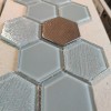 Стеклянная ORRO Mosaic Glass Omega Gray 295*300*4 мм — фото 2