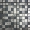 Стеклянная Glass Orro mosaic SILVER NIGHT 29.5х29.5 серебряная, чип 25х25 квадратный