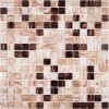 Стеклянная Glass Orro mosaic TOSCA 32.7х32.7 микс бежевая/коричневая, чип 20х20 квадратный