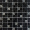 Стеклянная Glass Orro mosaic VESTA BLACK 30х30 микс /серая глянцевая, чип 23х23 квадратный