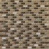 Миксы ORRO Mosaic Glasstone METEORIT 31.5х29.5 микс бежевая/коричневая глянцевая, чип 10х25 прямоугольный