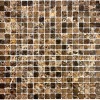 Каменная Stone Мозаика Orro mosaic Emperador Dark Tum 30.5х30.5, чип 15х15 квадратный
