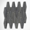 Каменная Stone Мозаика Orro mosaic Мangolia Deluxe 30.21х30.82 графит / серая, чип пятиугольник
