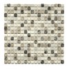 Каменная Stone Мозаика Orro mosaic Miconos Tum 30.5х30.5 под камень / оттенки цвета, чип 15х15 квадратный