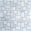 Каменная Stone Orro mosaic BIANCO CARRARA RANDOM SQUARE 30.5х30.5 серая полированная, чип разноформатный