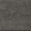 Клинкерные Paradyz Клинкерная плитка Carrizo Basalt Stopnica Prosta Struktura Mat B1a 30х60