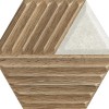 Настенная Paradyz Woodskin Mix Heksagon Struktura C 19.8х17.1