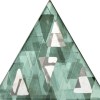 Настенная Petracers Triangolo Impressioni Platino Su Verde 17х17