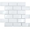 Керамическая Starmosaic Brick   Metro Мозаика Star Mosaic A32000/A1001G / С0002900 Brick White 29.1х29.5, чип 45х95 мм прямоугольный