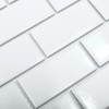 Керамическая Starmosaic Brick   Metro Мозаика Star Mosaic A32000/A1001G / С0002900 Brick White 29.1х29.5, чип 45х95 мм прямоугольный — фото 2