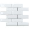 Керамическая Starmosaic Brick   Metro Мозаика Star Mosaic KM82895 / С0003969 Metro White 28.7х29.5, чип 45х145 мм прямоугольный