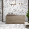 Лаппатированный StaroSlabs Керамический слэб С0005679 Arabescato Oscuro Soft Satin 120х280 белый сатинированный под камень — фото 3