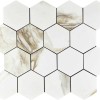 Керамическая Мозаика Velsaa Calacatta Gold Mosaic Paonazzo Hexagone 28х33 — фото 6