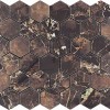 Керамическая Мозаика Velsaa Copper Slab Black Mosaic Hexagone 30.9х32.2 — фото 2