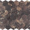 Керамическая Мозаика Velsaa Copper Slab Black Mosaic Hexagone 30.9х32.2 — фото 4