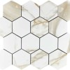 Керамическая Мозаика Velsaa Mosaic Calacatta Gold Mosaic Paonazzo Hexagone 28х33 — фото 5