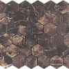 Керамическая Мозаика Velsaa Mosaic Copper Slab Black Mosaic Hexagone 30.9х32.2 — фото 3