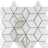 Керамическая Мозаика Velsaa Statuario Eva Mosaic 3d Diamond 34.7х37.1 — фото 2