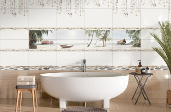 Панно Alma Ceramica Плитка PWA11ALD2 Ailand 40х60 в интерьере