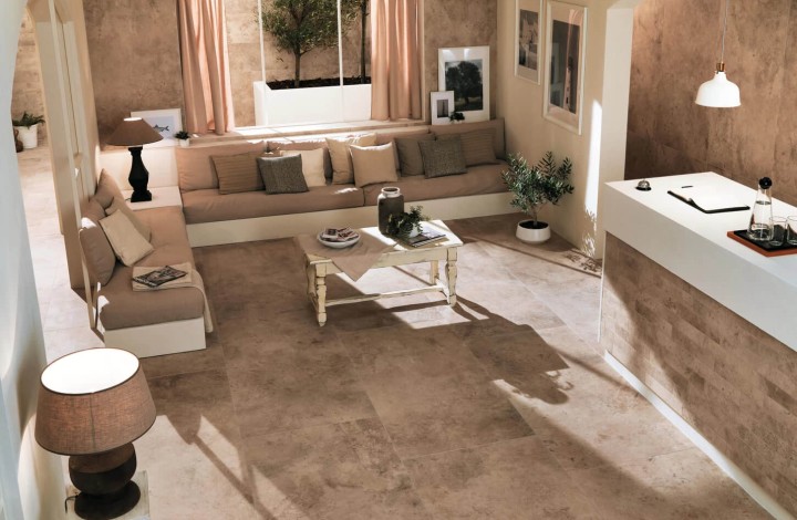 Матовый Atlas Concorde Aix Beige 75x75 в интерьере