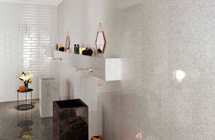 Фото коллекции Лаппатированный Atlas Concorde Marvel Gems Terrazzo Black Lapp 30x60