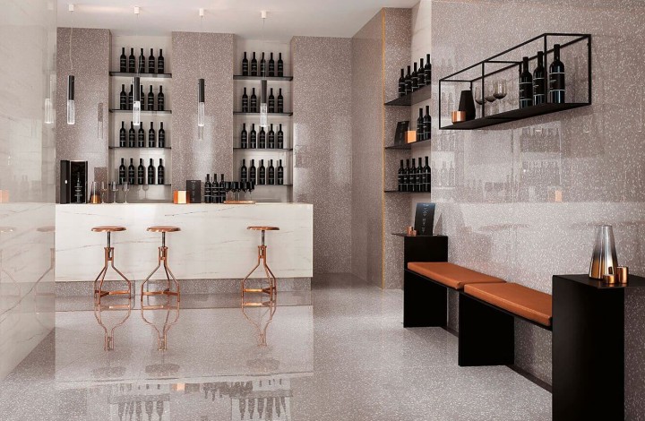Фото коллекции Лаппатированный Atlas Concorde Marvel Gems Terrazzo Black Lapp 30x60