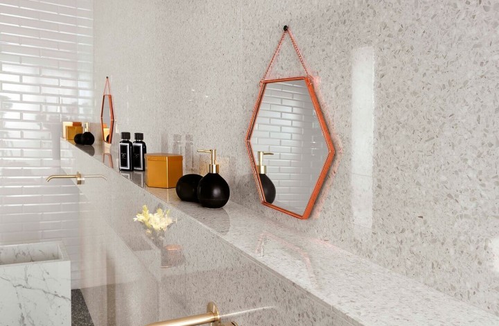 Фото коллекции Лаппатированный Atlas Concorde Marvel Gems Terrazzo Black Lapp 30x60