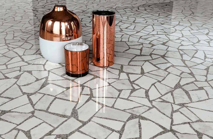 Фото коллекции Лаппатированный Atlas Concorde Marvel Gems Terrazzo Black Lapp 30x60