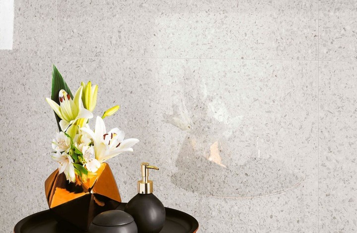 Фото коллекции Лаппатированный Atlas Concorde Marvel Gems Terrazzo Black Lapp 30x60
