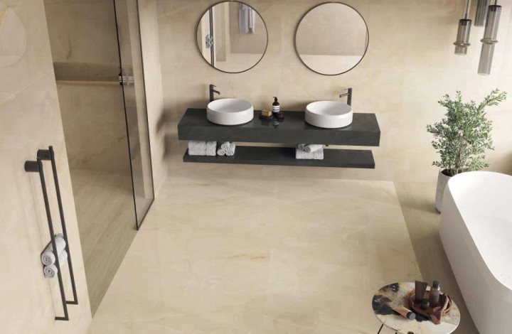 Лаппатированный Atlas Concorde Керамогранит Marvel Onyx Alabaster 60x60 Lapp. в интерьере