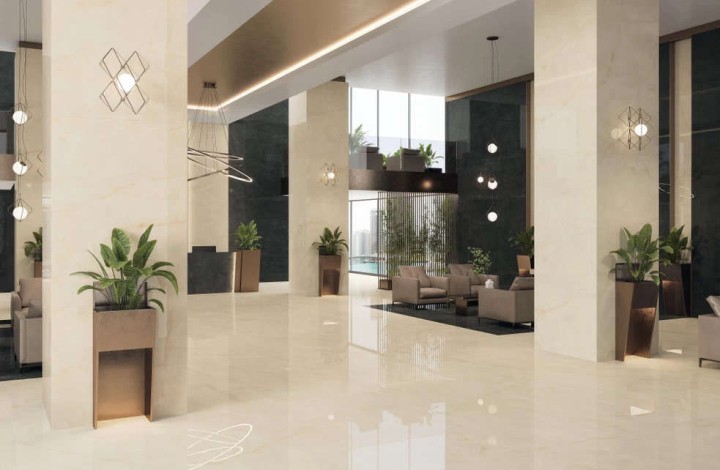 Лаппатированный Atlas Concorde Керамогранит Marvel Onyx Alabaster 60x60 Lapp. в интерьере