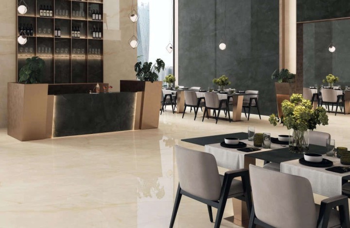 Лаппатированный Atlas Concorde Керамогранит Marvel Onyx Alabaster 60x60 Lapp. в интерьере