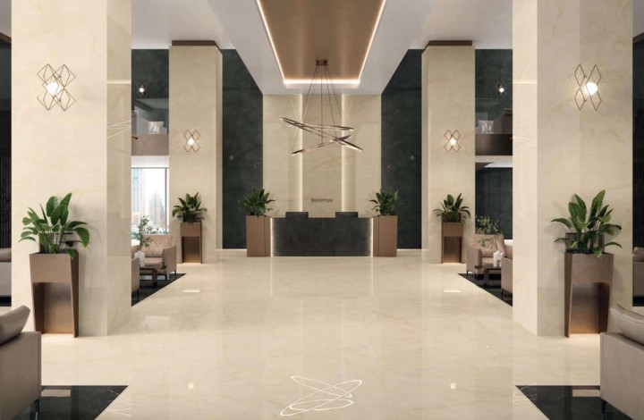 Лаппатированный Atlas Concorde Керамогранит Marvel Onyx Alabaster 60x60 Lapp. в интерьере