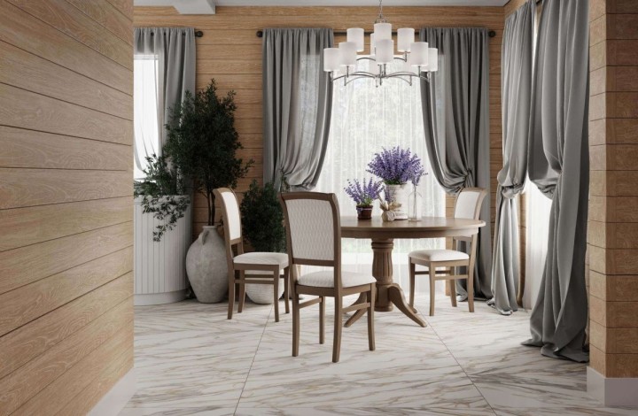 Фото коллекции Полированный Estima Керамогранит под мрамор Miramare 60x120 полир. белый