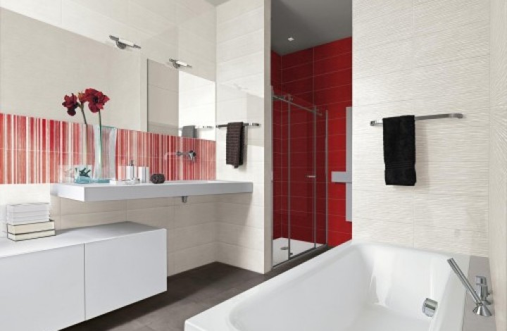 Декор Marazzi Cloud Decoro Lines Ruby M4Vq 20X50 в интерьере