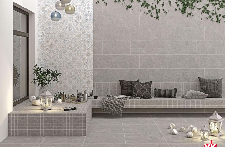 Vitra Newcon Серебристо-Серый Матовый R10a 60x120 в интерьере
