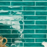Настенная Amadis Boston Aquamarine 5x25 в интерьере